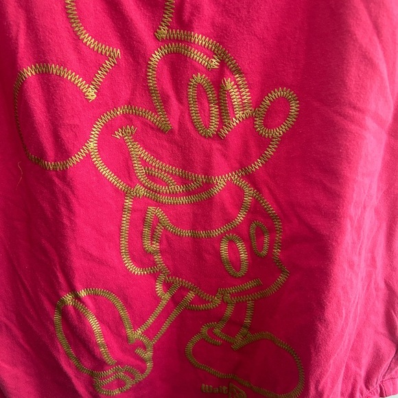 GUC size Medium bright Pink Tank Top with Mickey Mouse in gold - Picture 3 of 9